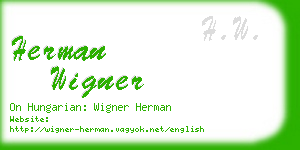 herman wigner business card